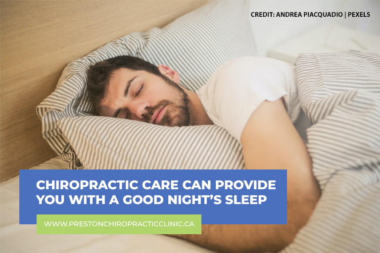 Chiropractic care can provide you with a good night’s sleep