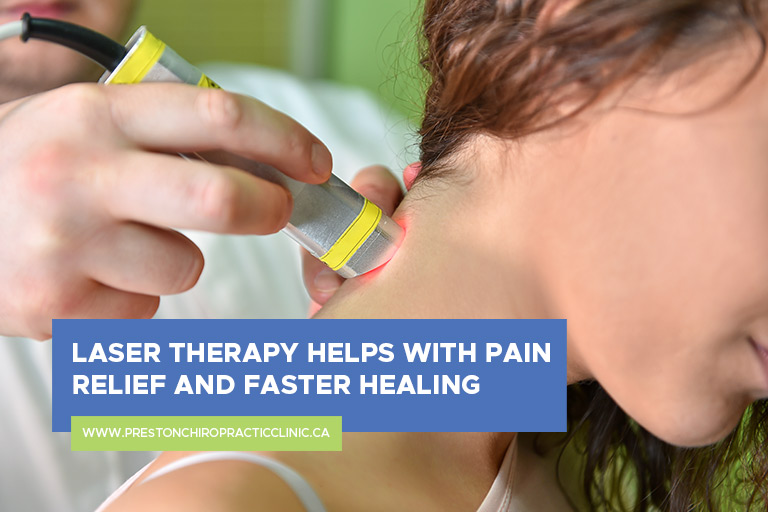 Laser therapy helps with pain relief and faster healing