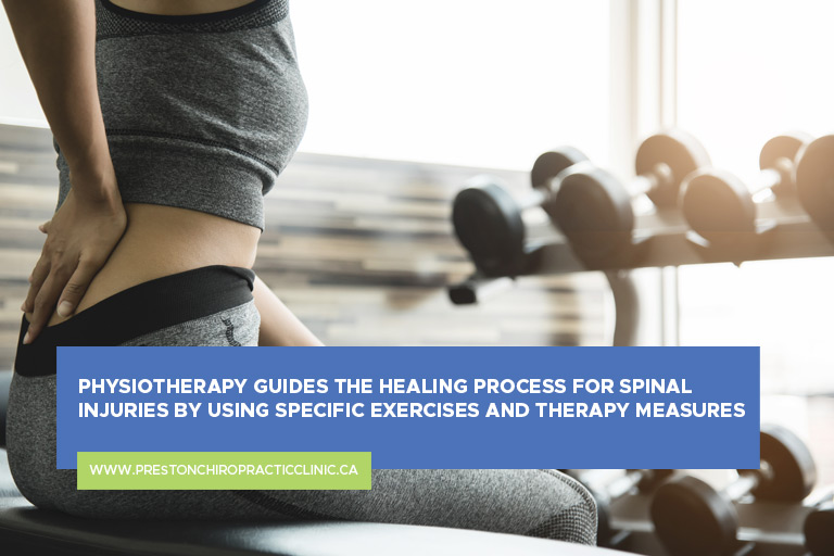 Physiotherapy guides the healing process for spinal injuries by using specific exercises and therapeutic measures